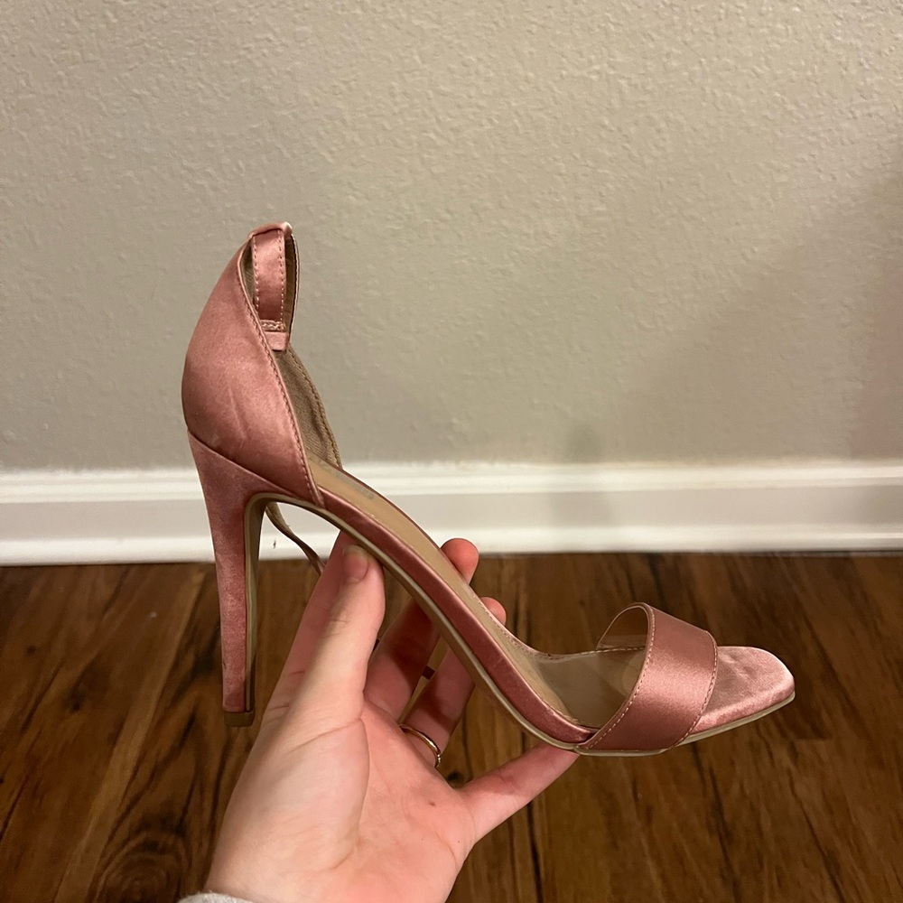Brash Satin Pink Heels Size 8.5